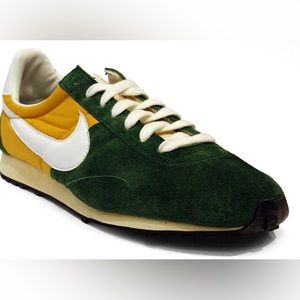 NIKE VINTAGE PRE MONTREAL RACER SHOES GREEN/YELLOW/WHITE SIZE 8 Rare find